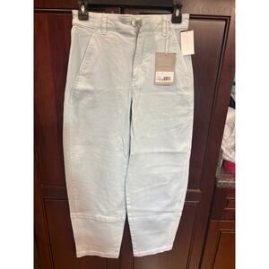 Everlane Utility Barrel Jeans Light Wash Cropped Tapered Denim Size 0 NWT